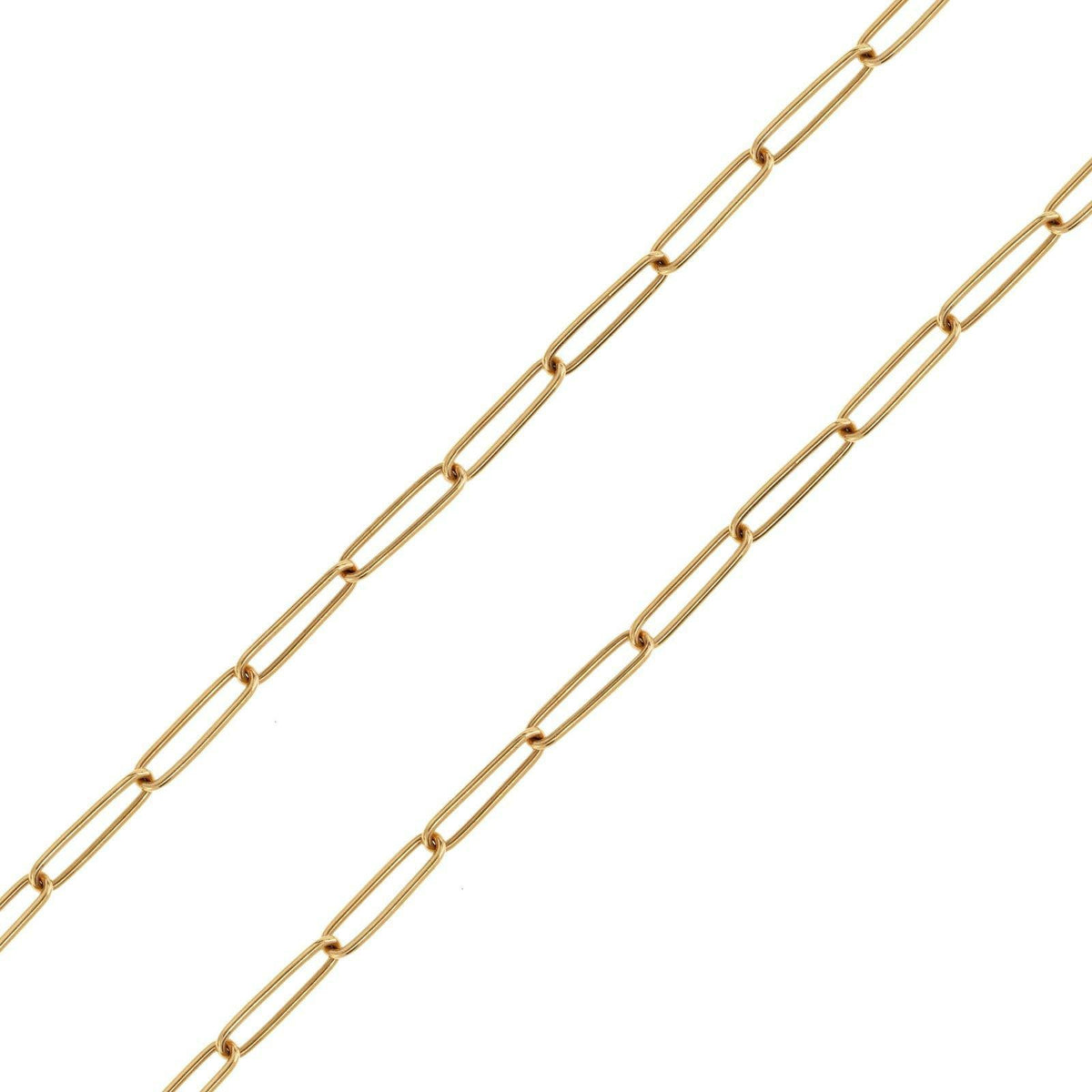 3.8mm Gold Link Round Clip Chain
