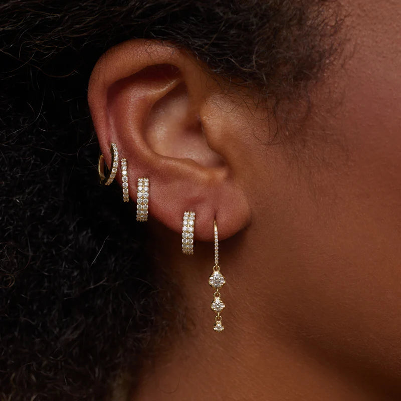 3 Graduated Illusion-Set Diamond Earrings