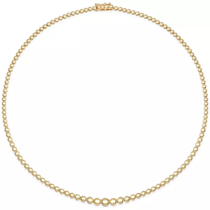 Graduated Bezel Tennis Necklace