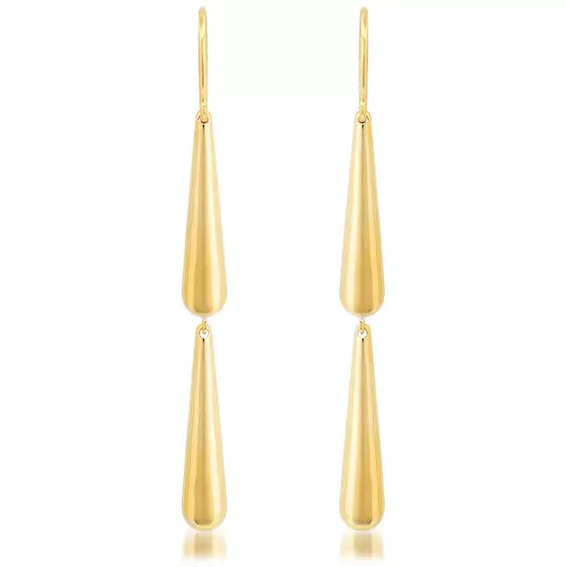 2 Dome Drop Earrings