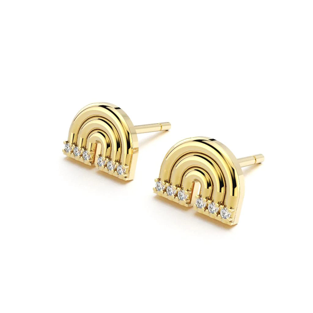 Radiant Arcline Diamond Studs