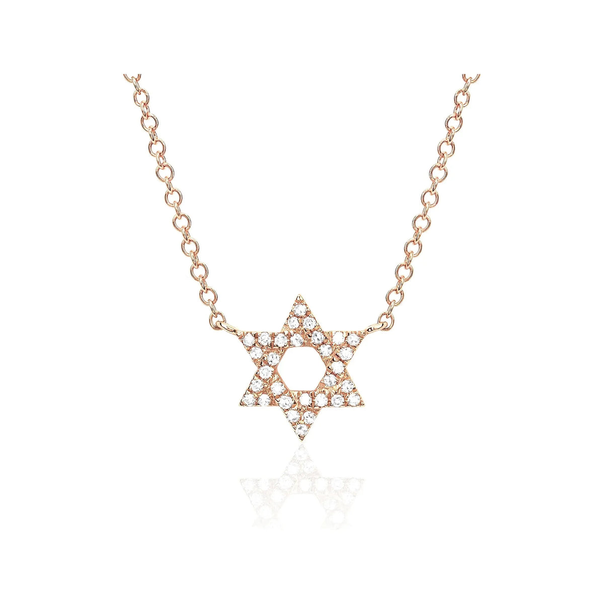 Diamond Star of David Necklace