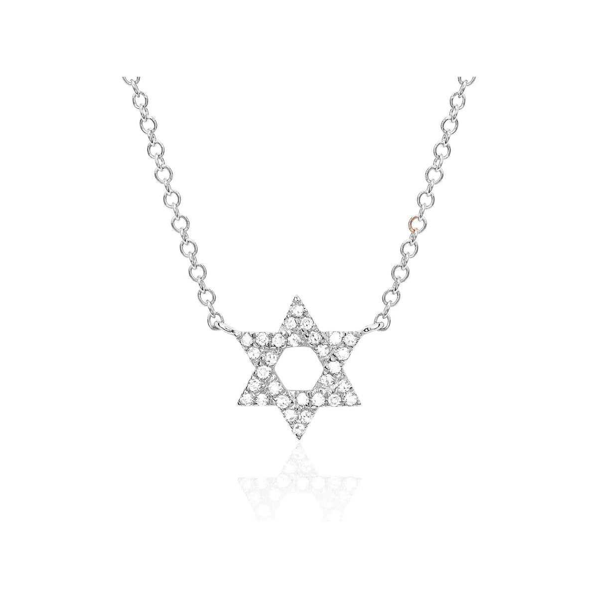 Diamond Star of David Necklace