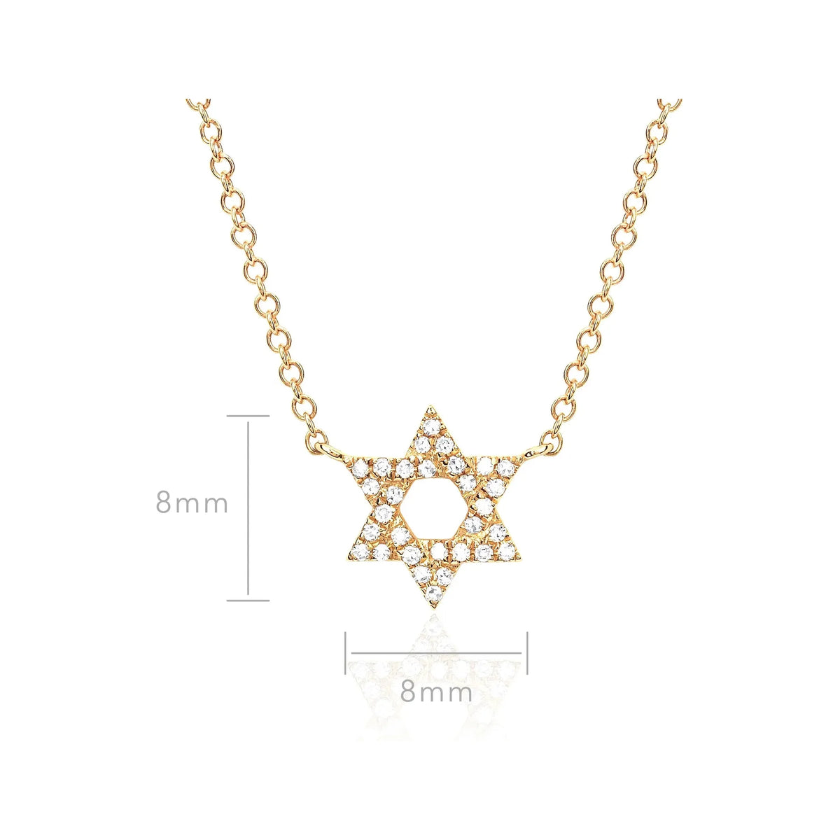 Diamond Star of David Necklace