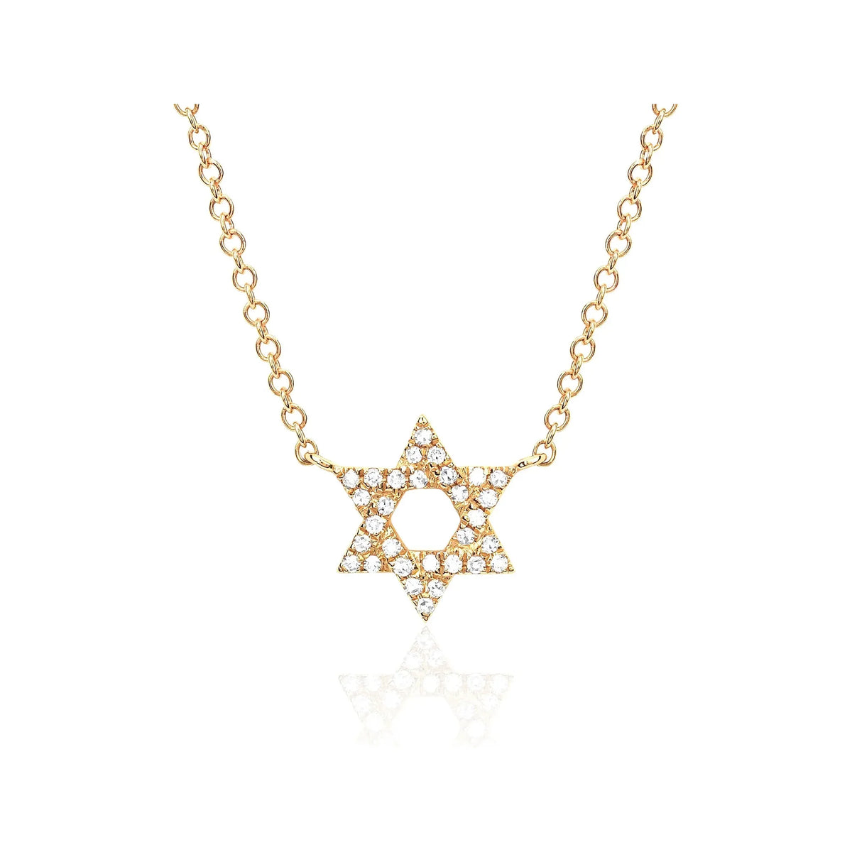 Diamond Star of David Necklace