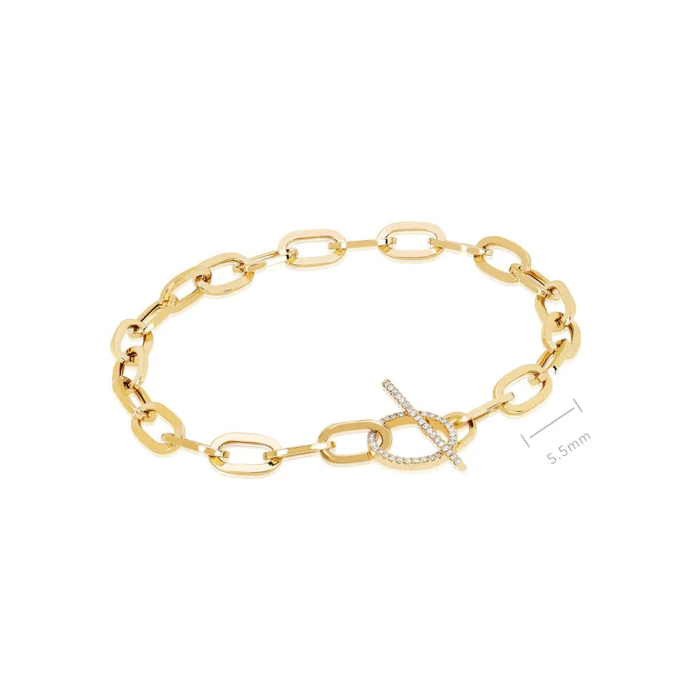 Jumbo Diamond Toggle Bracelet