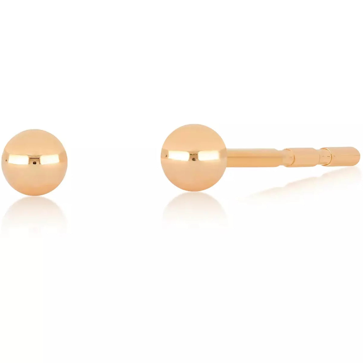 Gold Mini Ball Stud Earring