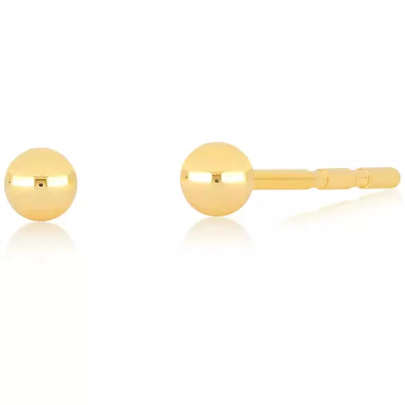 Gold Mini Ball Stud Earring