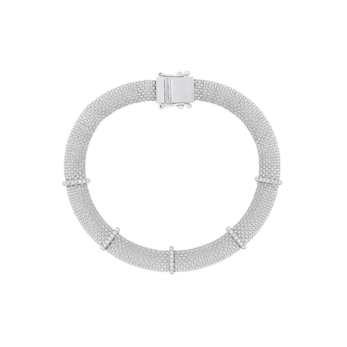 Diamond Bar Mesh Bracelet