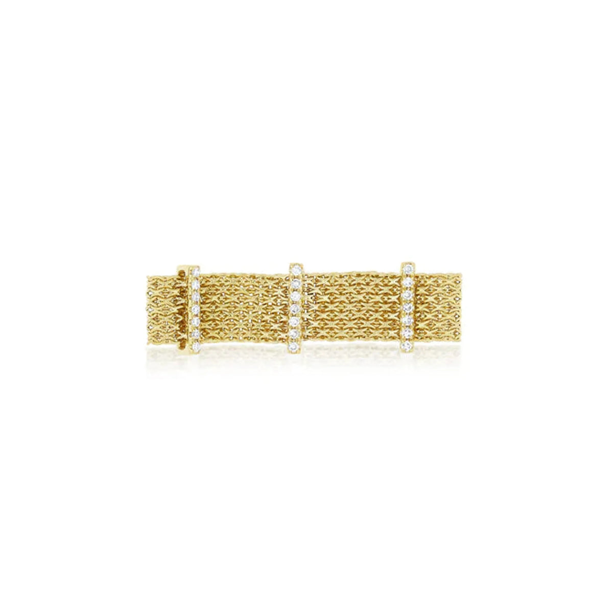 Diamond Bar Mesh Ring