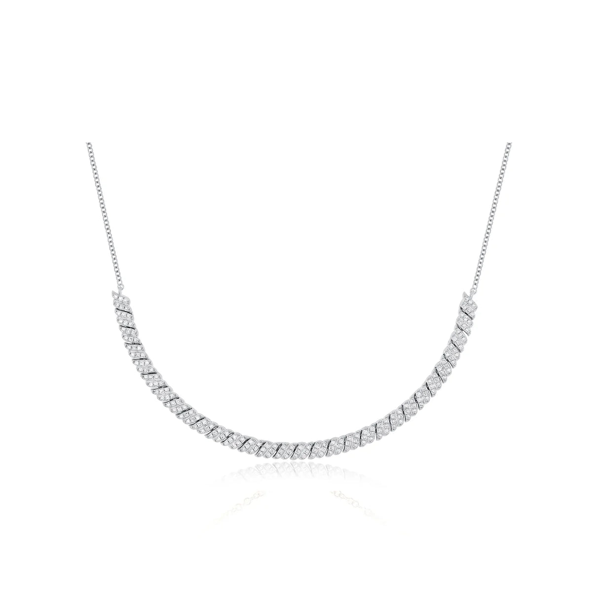 Diamond Twist Segment Necklace