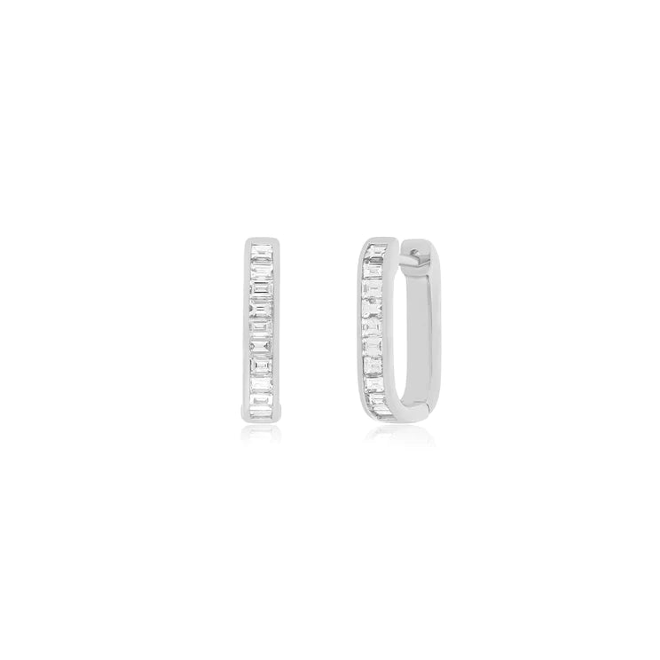 Diamond Baguette Jumbo Lola Hoop Earring