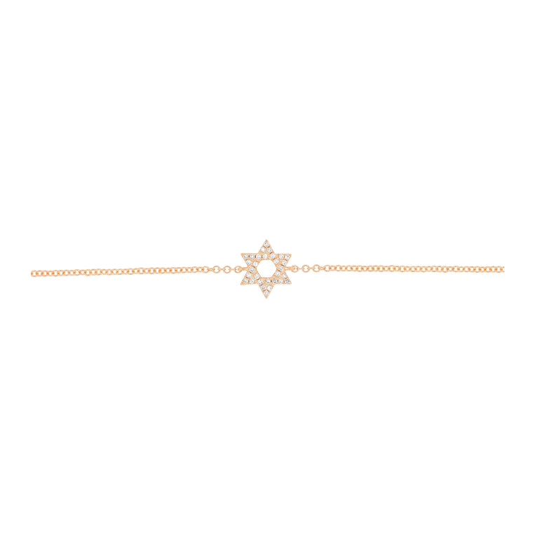 Diamond Star of David Bracelet