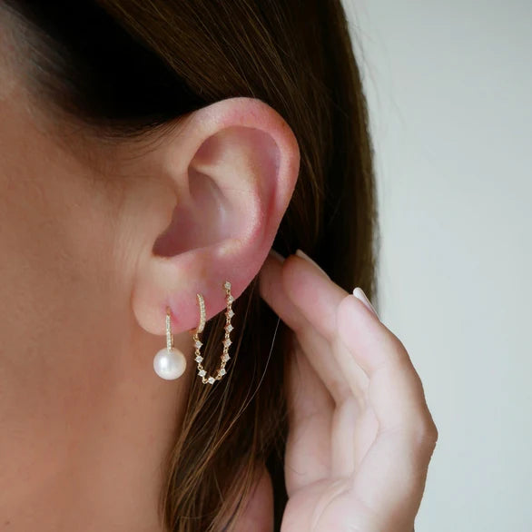 Pearl Ball Drop Earrings