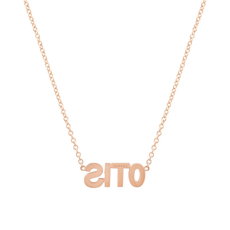 Custom Diamond Uppercase Word Necklace