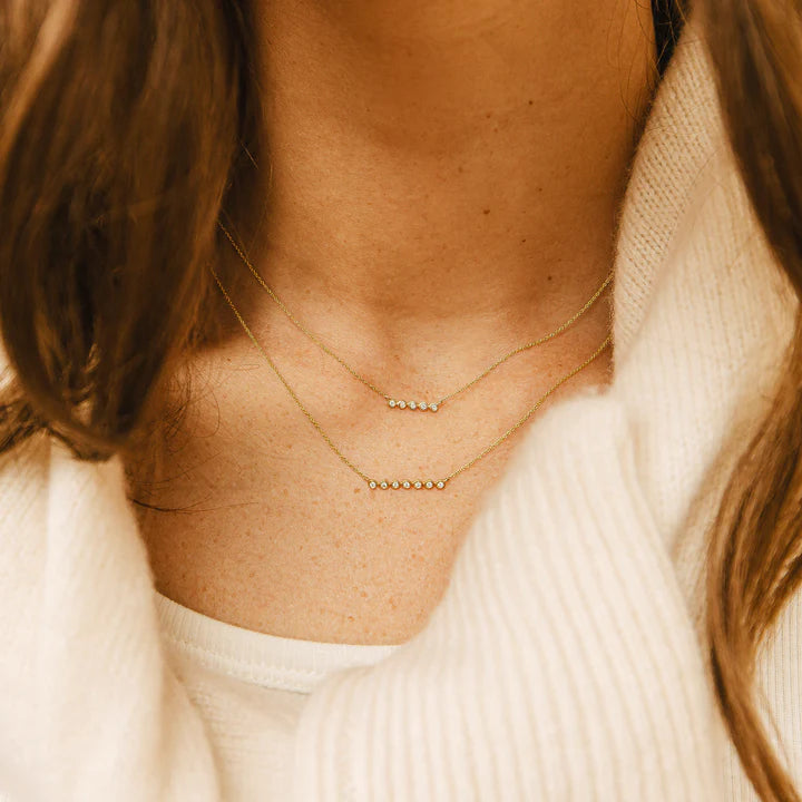 Lulu Jack Bezel Bar Necklace