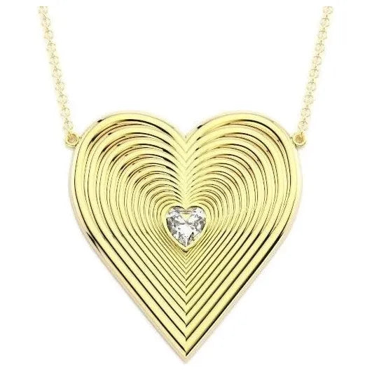 Large Radiant Heart Necklace