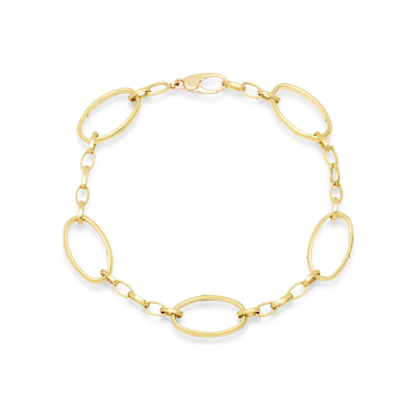 Small and Large Edith Link Bracelet