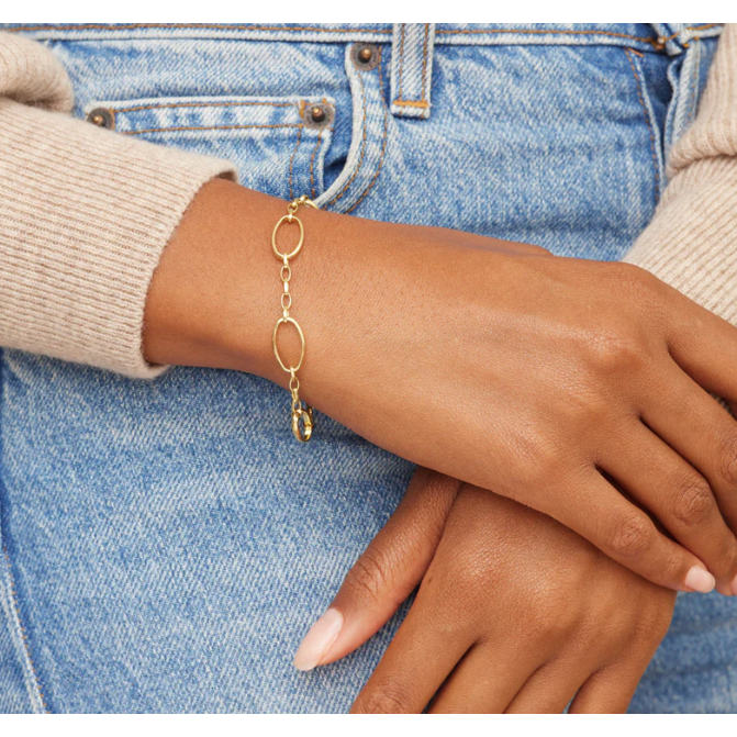Small and Large Edith Link Bracelet