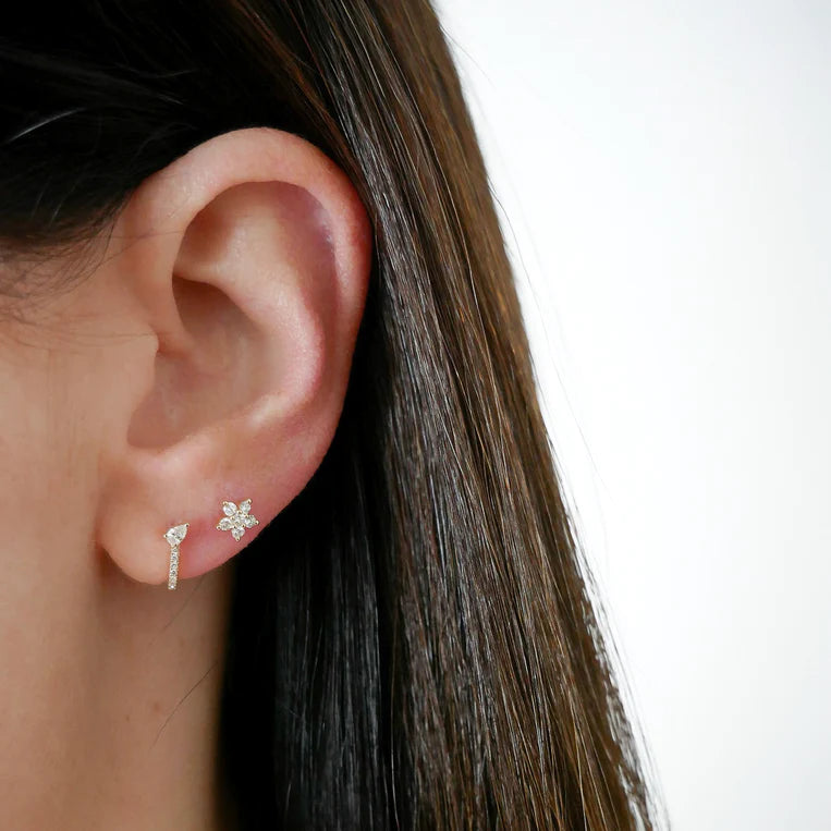 Diamond Pear-fect Huggie Earring