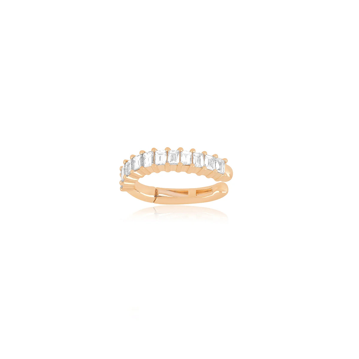 Prong Set Diamond Baguette Ear Cuff