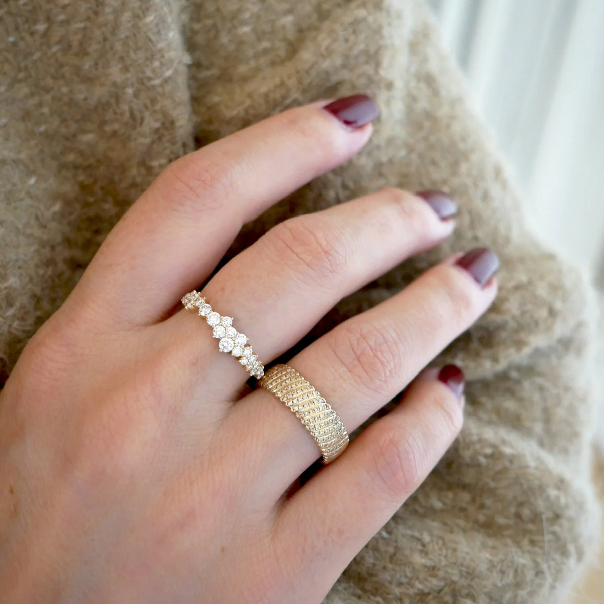 Diamond Cluster Ring