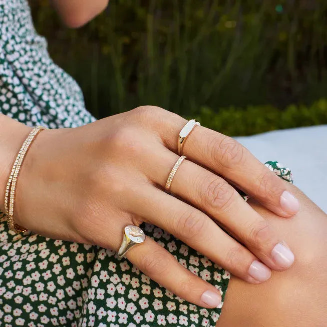 Double Diamond Eternity Band Ring