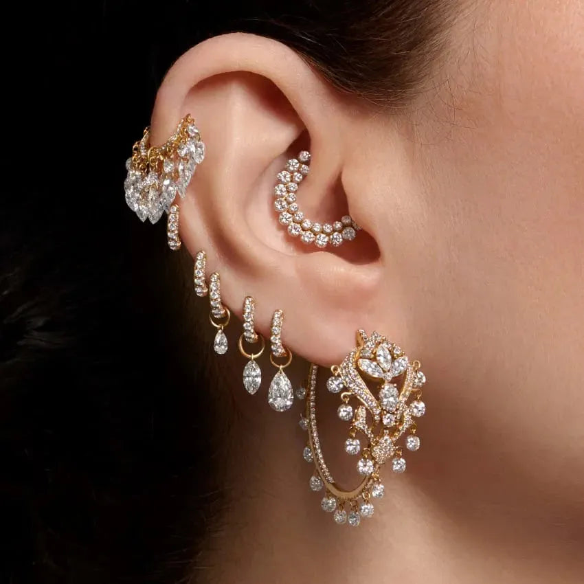 Pear Floating Diamond Charm