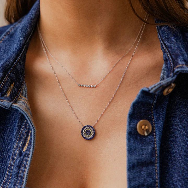 Lulu Jack Bezel Bar Necklace