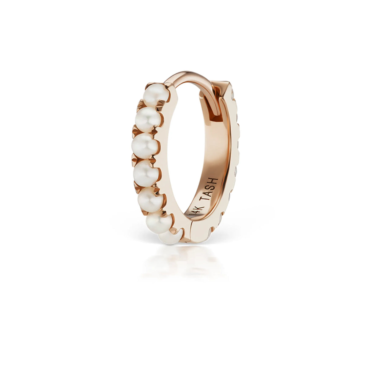 Pearl Eternity Hoop Earring