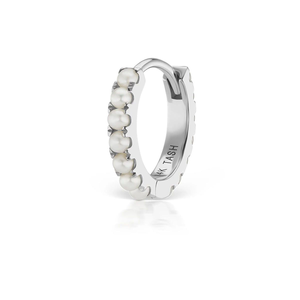 Pearl Eternity Hoop Earring