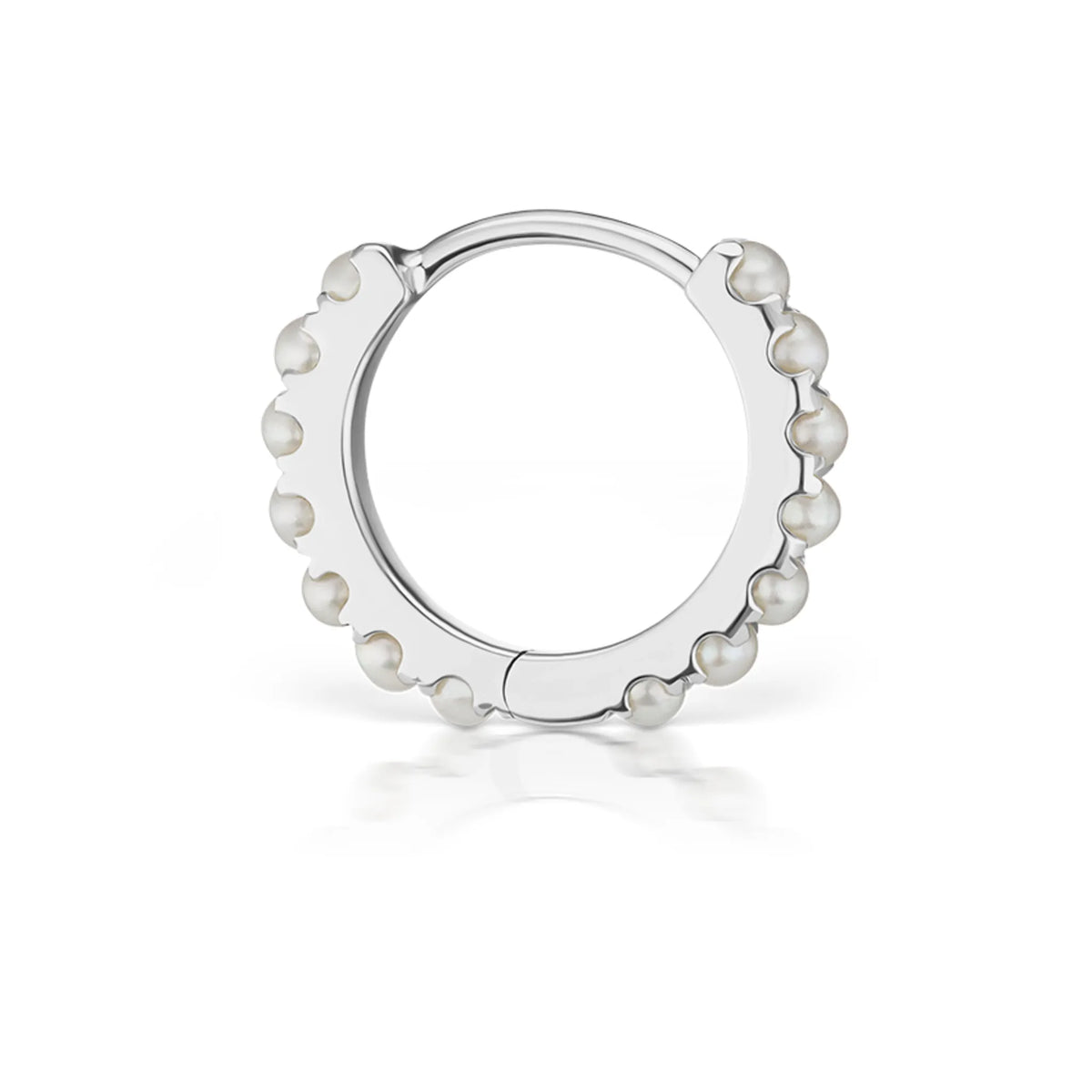 Pearl Eternity Hoop Earring