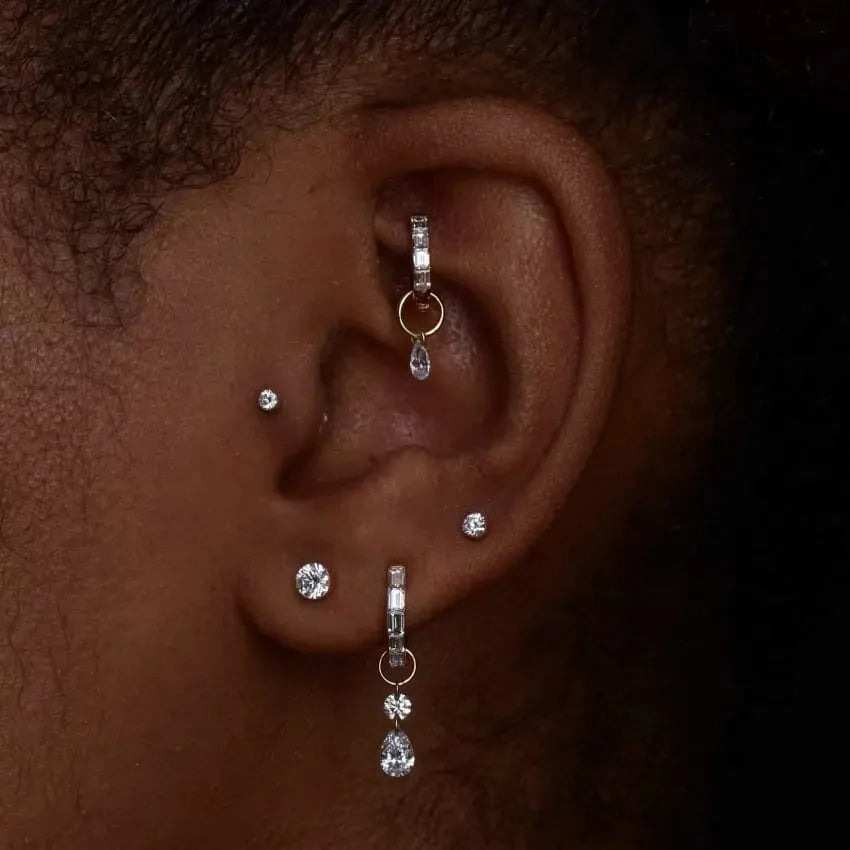 Floating Double Diamond Charm