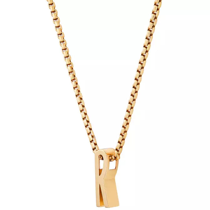 Slide-On Classic Chunky Initial Necklace