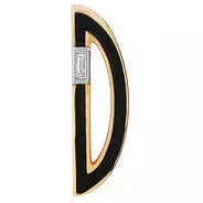 Slide-On Enamel Chunky Initial with Baguette