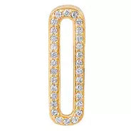 Slide-On Diamond Pave Chunky Initial