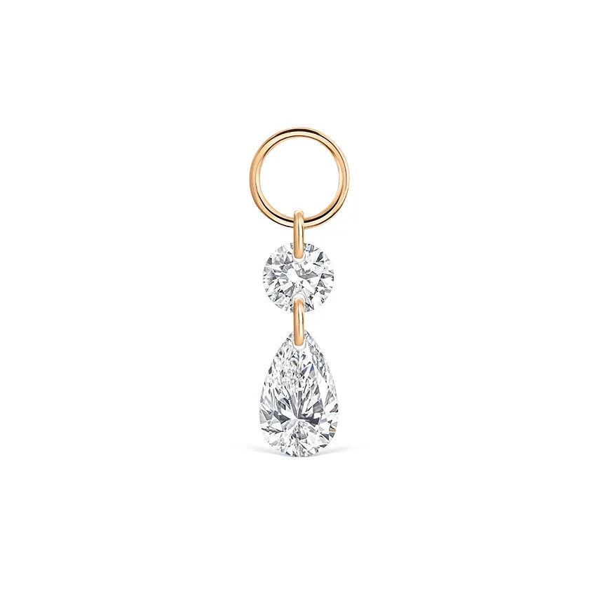 Floating Double Diamond Charm