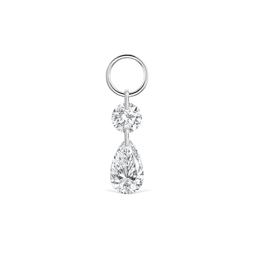 Floating Double Diamond Charm