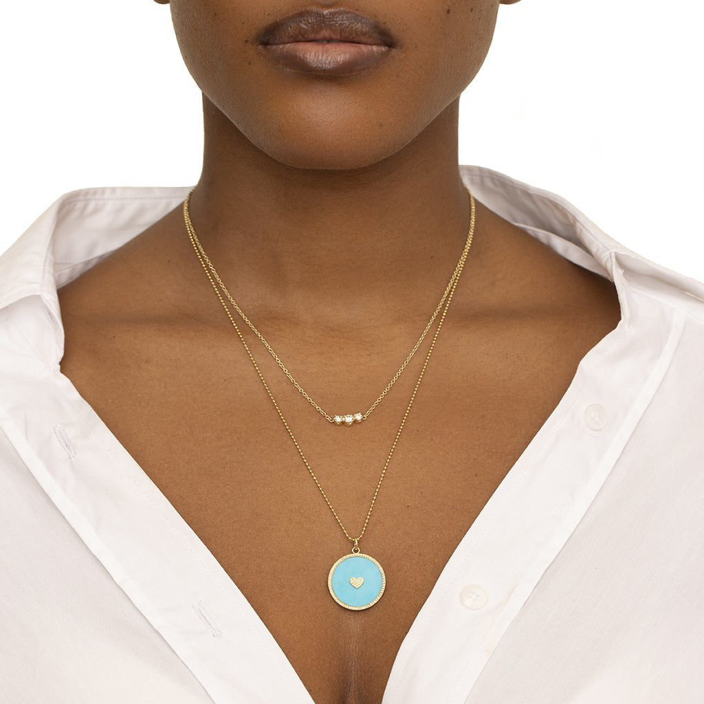3 Illusion-Set Diamond Necklace