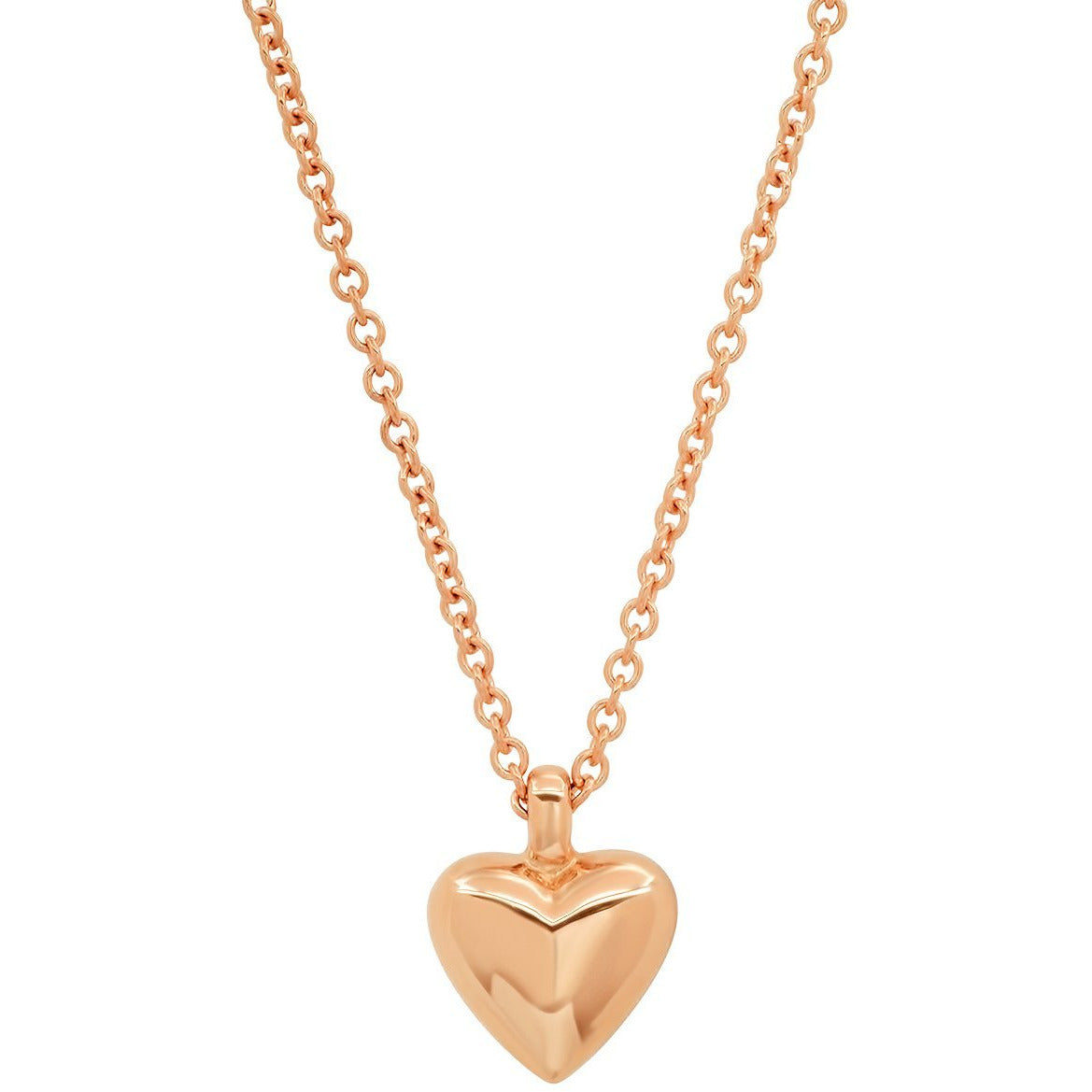 Mini Reversible Diamond and Gold Puffy Heart Necklace