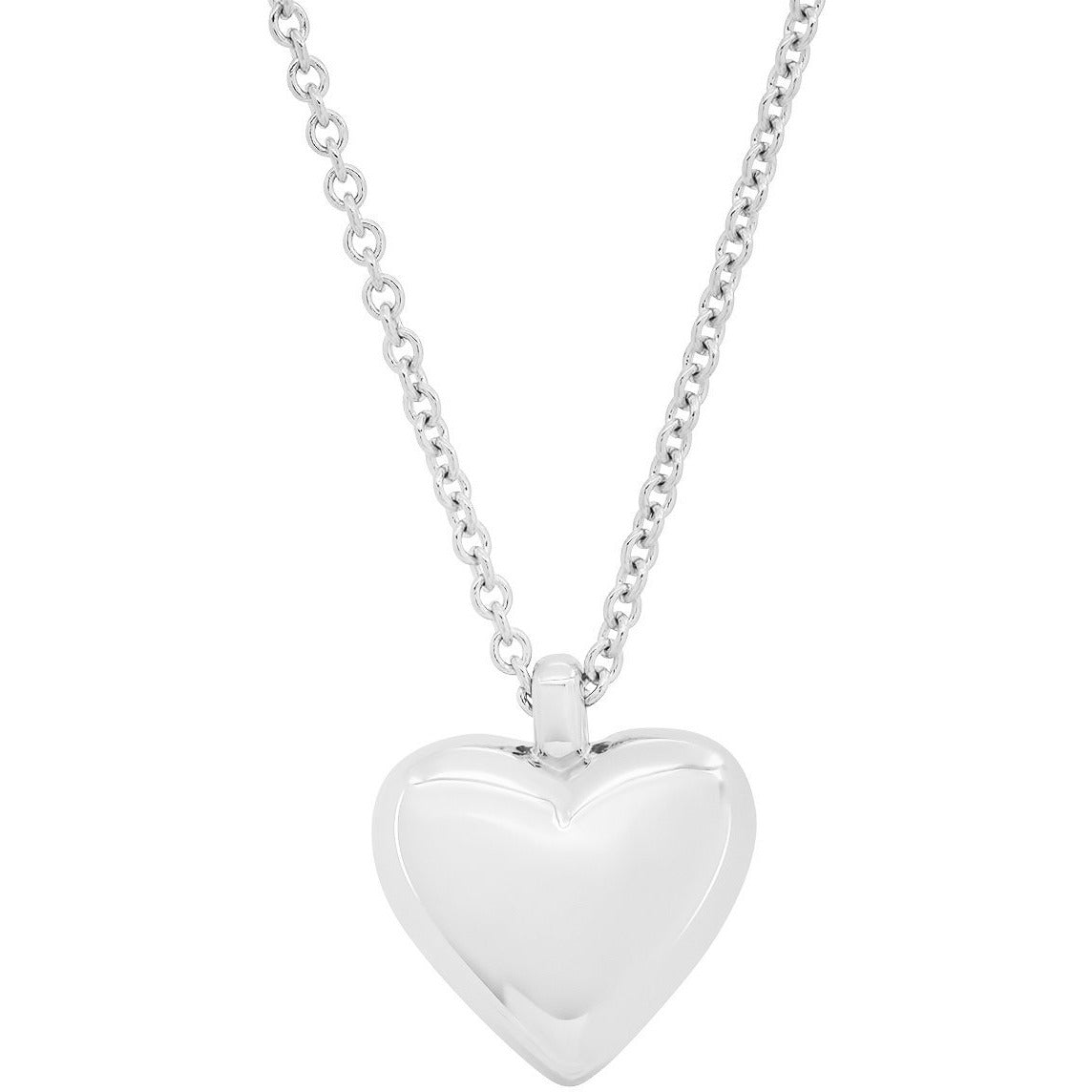 Small Reversible Diamond and Gold Puffy Heart Necklace