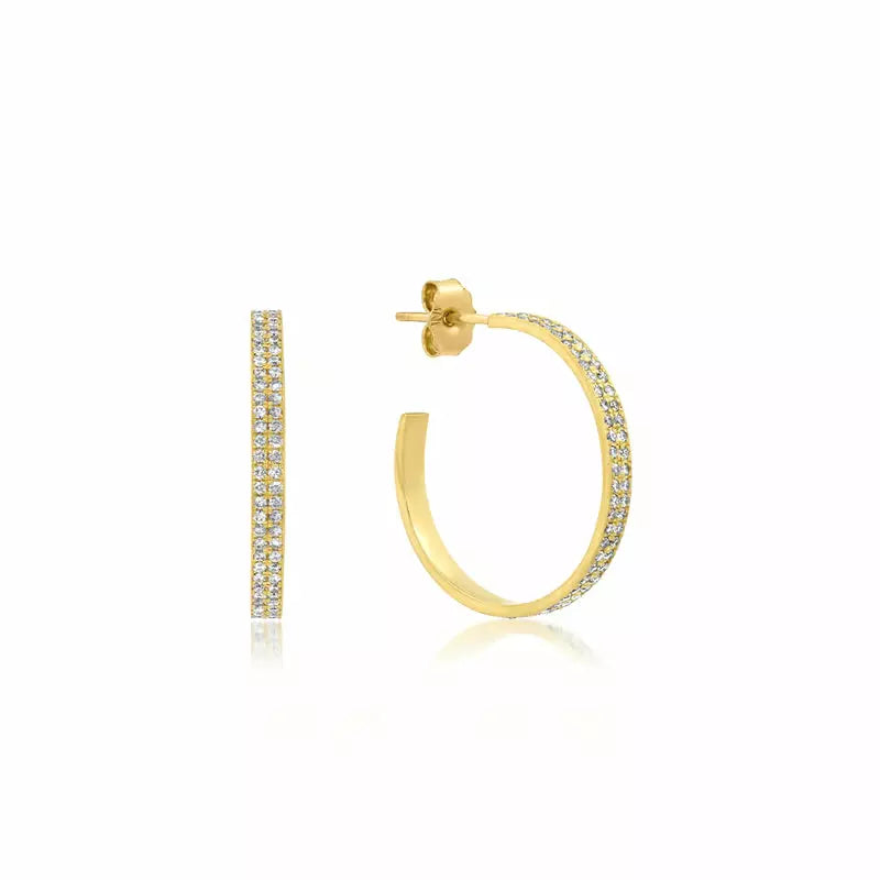 Small Diamond Ellen Hoops