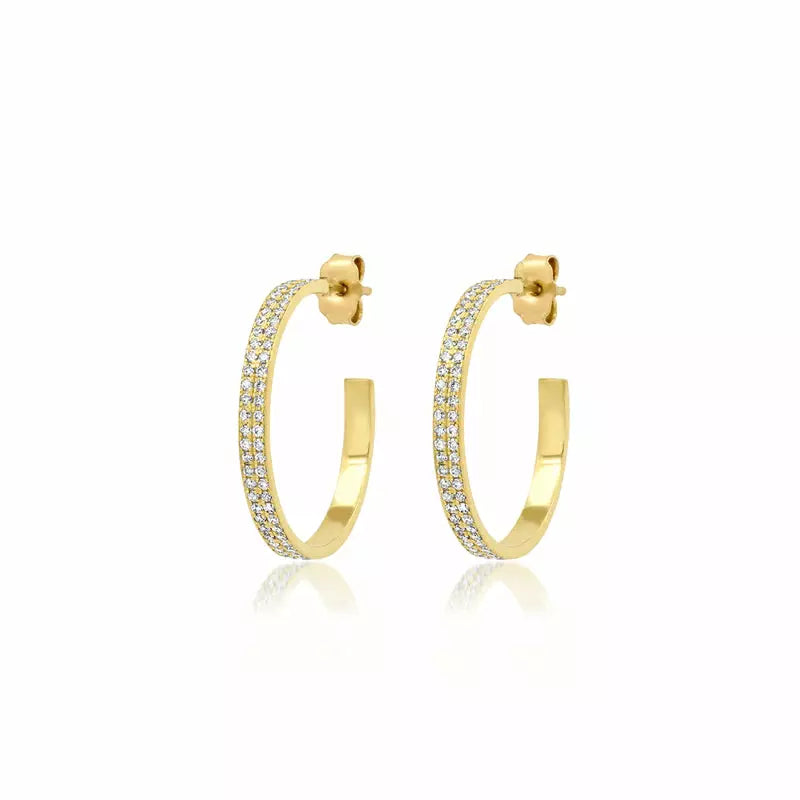 Small Diamond Ellen Hoops