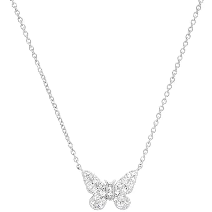 Mini Diamond Butterfly Necklace