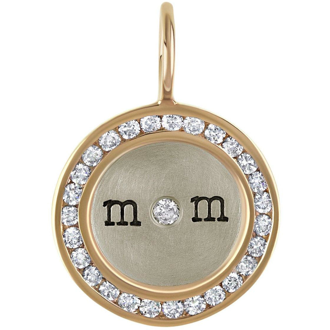 Mom Channel Set Round Charm
