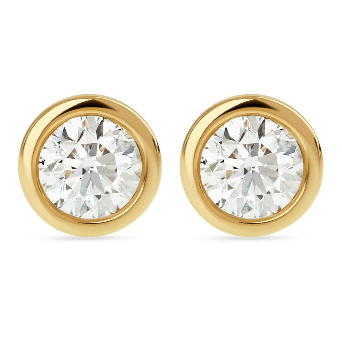 4mm Bezel Stud Earrings