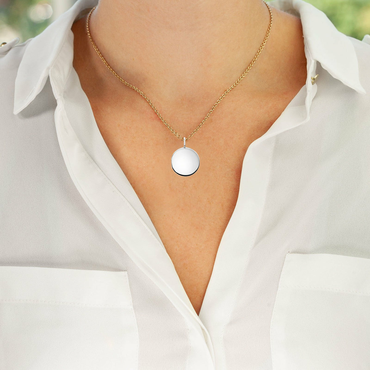 Silver Round Locket with a Personalized Page