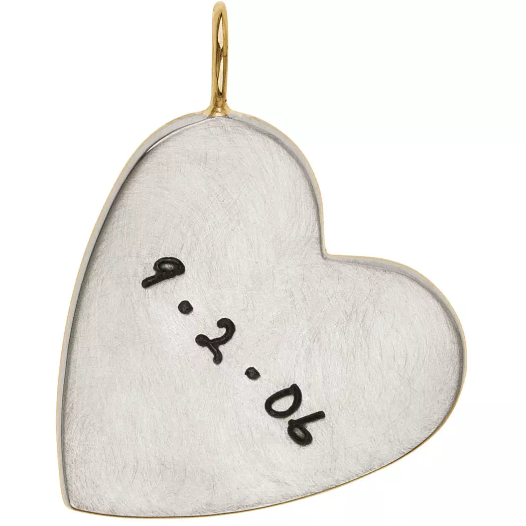 Handwritten Message Heart Charm