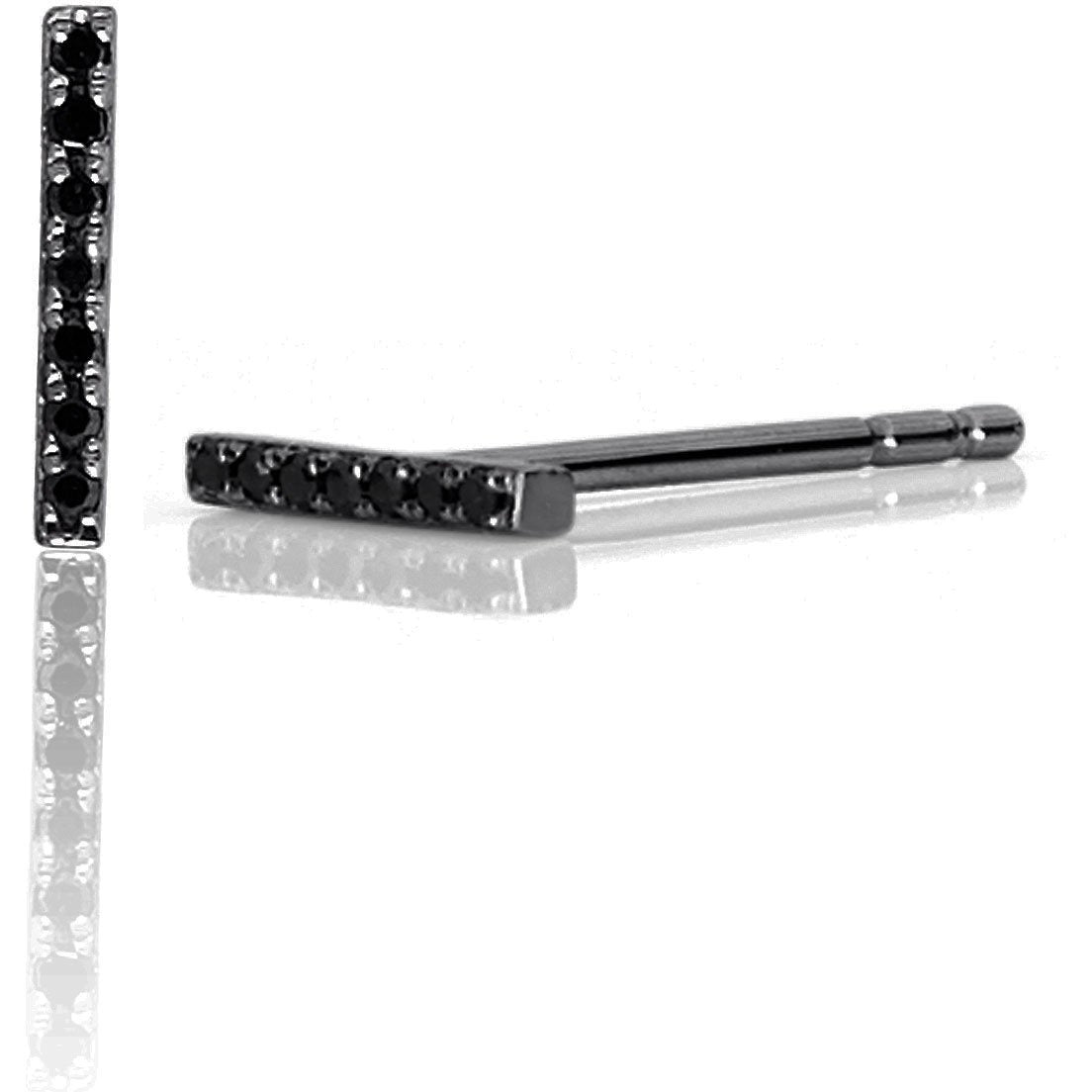 Diamond Bar Stud Earring