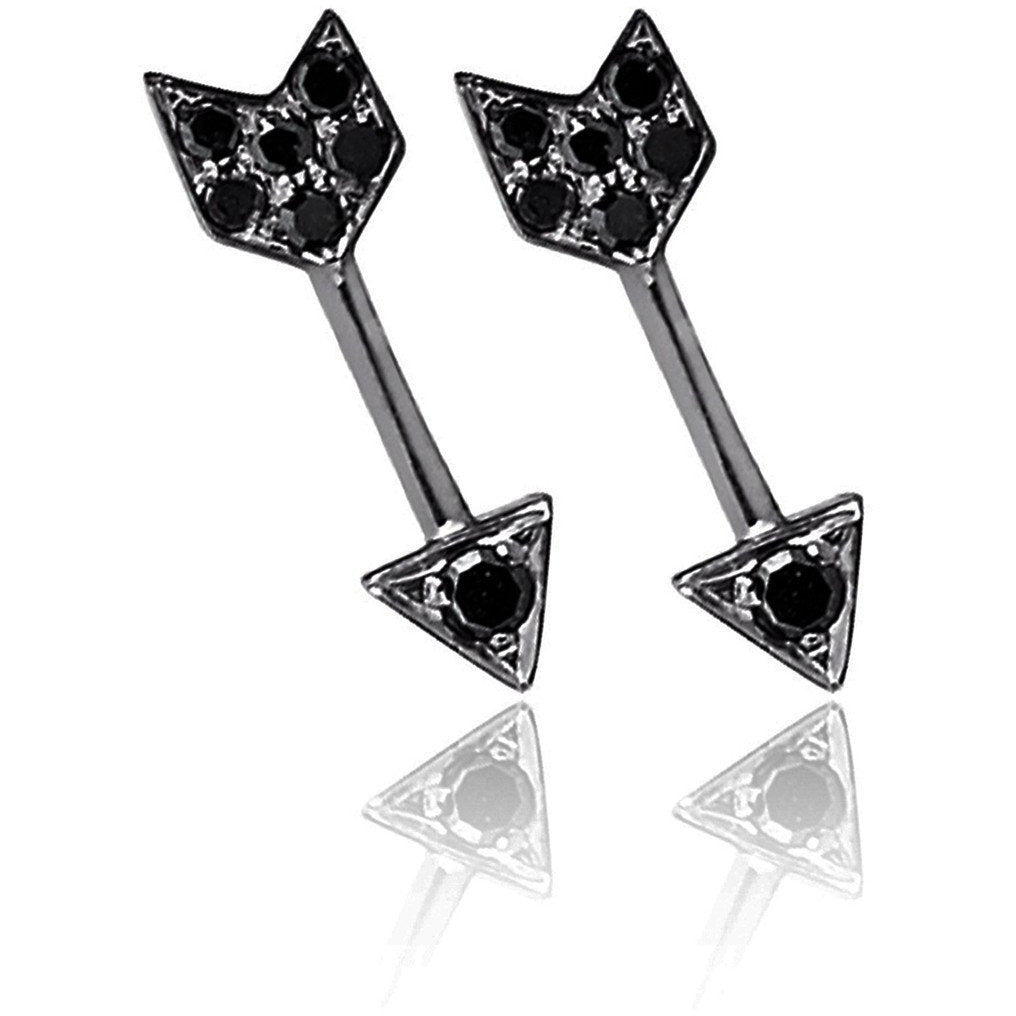 Diamond Mini Arrow Stud Earring